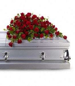 411 - Red Rose Casket Spray