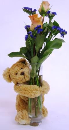 107 - Bear Hug Bud Vase